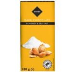 Шоколад черный Rioba с кусочками миндаля и морской солью 180г