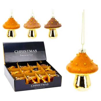 Koopman Mushroom Pendant 7x9cm in assortment