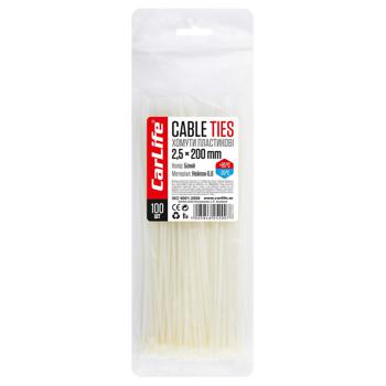 CarLife White Plastic Clamps 2.5х200mm 100pcs - buy, prices for - photo 1