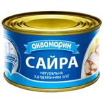 Akvamaryn Natural Saury with Oil 230g