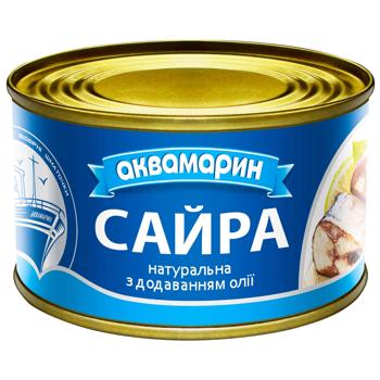 Akvamaryn Natural Saury with Oil 230g - buy, prices for ULTRAMARKET - photo 1
