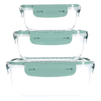 Excellent Houseware Food Storage Containers 3pcs - buy, prices for METRO - photo 2