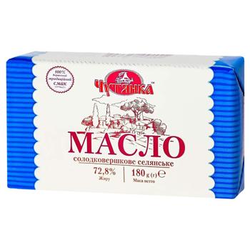 Масло Чутянка Селянское сладкосливочное 72,8% 180г - купить, цены на Чудо Маркет - фото 2