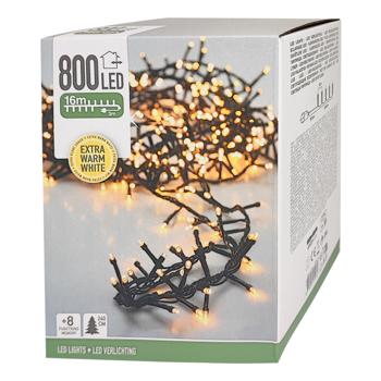 Гирлянда электрическая Koopman наружная 800 LED 19м экстра теплый белый