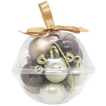 Amber Christmas Balls Set 3cm 12pcs - buy, prices for Auchan - photo 1