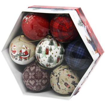 Actuel Set of Christmas Tree Balls 7.8cm 7pcs