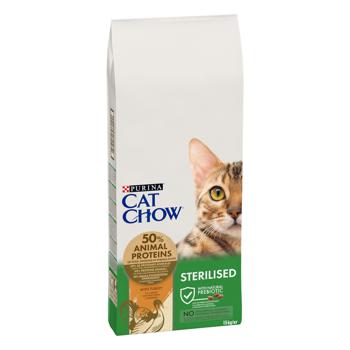 Cat Chow Dry Food with Turkey for Sterilized Cats 15kg - buy, prices for MasterZoo - photo 3