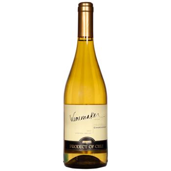 Вино Winemaker Chardonnay біле сухе 12,5% 0,75л