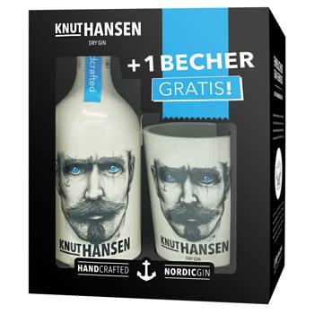 Knut Hansen Dry Gin 42% 0.5l + Glass - buy, prices for Tavria V - photo 1