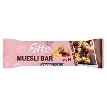 Fitto Light Muesli with Peanuts and Chocolate Cereal Bar 25g