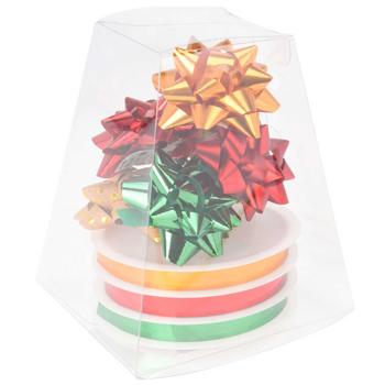 Set of Bows and Ribbons for Gift Decoration