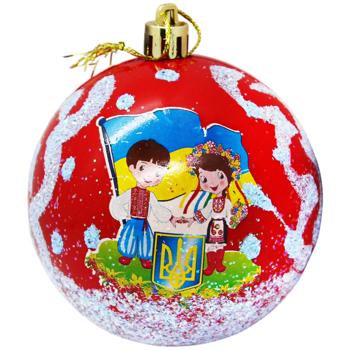 Шар елочный Национальная символика 8см - купить, цены на Auchan - фото 3