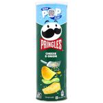 Чипси Pringles картопляні зі смаком сиру та цибулі 165г