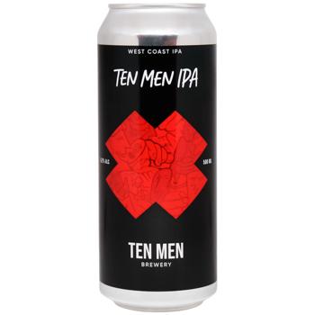 Пиво Ten Men IPA світле н/ф ж/б 0.5 л - купить, цены на WINETIME - фото 1