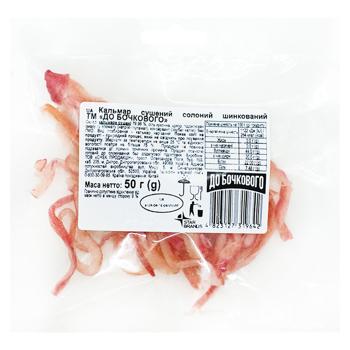 Кальмар До бочкового сушений солоний шинкований 50г - купити, ціни на Чудо Маркет - фото 1