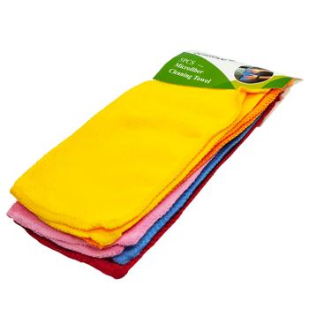 Набір ганчірок Kornel з мікрофібри 5 шт. 25х25см KL-110-5 - купити, ціни на КОСМОС - фото 2