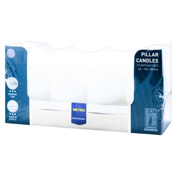 Свічка Metro Professional біла 78х150мм 4шт