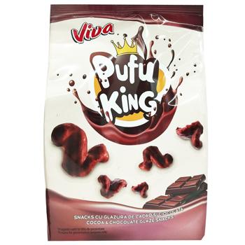 Сніданок сухий Viva Pufu King Подушечки зернові у шоколадній глазурі 85г - купити, ціни на КОСМОС - фото 1