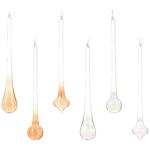 Decoris Transparent Drop Christmas Tree Pendant 7x7x30cm in assortment