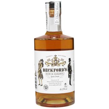 Напій на осн. рому Beckford’s 0,7л Карамель 25% Великобр. - купить, цены на КОСМОС - фото 1