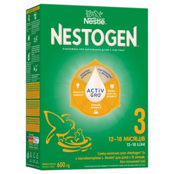 Смесь молочная сухая NESTLÉ® NESTOGEN® 3 с лактобактериями L. Reuteri для детей с 12 месяцев 600г - купить, цены на КОСМОС - фото 2