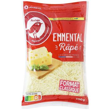Auchan Emmental Grated Cheese 200g - buy, prices for Auchan - photo 1