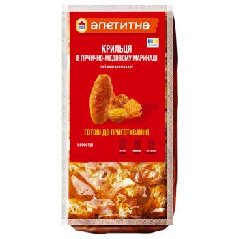 Крылышки куриные Наша Ряба Аппетитная в горчично-медовом маринаде свежемаринованные охлажденные ~1,3кг