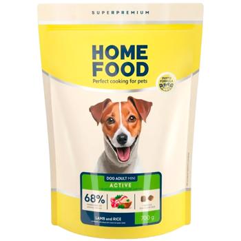 Корм сухой Home Food с ягненком и рисом для активных собак малых пород 700г - купить, цены на MasterZoo - фото 1