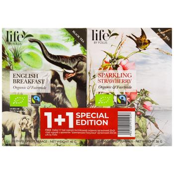 Чай Life by Follis Англ снідан 2г*20 + Шампанське-Полуниця 1,8г* - купить, цены на ULTRAMARKET - фото 2