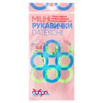 Перчатки латексные Добра Господарочка M желтый