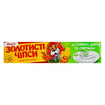 Rectangle potato chips Zhayvir Gold with dill and sour cream taste 100g - buy, prices for ULTRAMARKET - photo 2