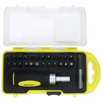 Викрутка Сталь з тріскачкою реверсивна 26в1 з набором біт 49095 102724 - купить, цены на Таврия В - фото 2