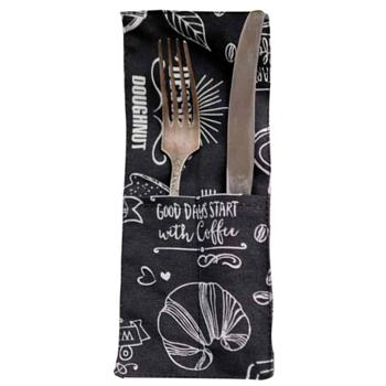 Provence Breakfast Black Cutlery Case