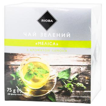 Чай зеленый Rioba Мелисса с ароматом лимона 1,5г*50шт