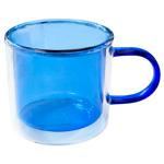 Euphoria Blue Double Glass Mug 250ml