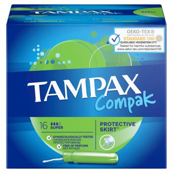 Тампоны Tampax Compak Super с аппликатором 16шт - купить, цены на МегаМаркет - фото 4