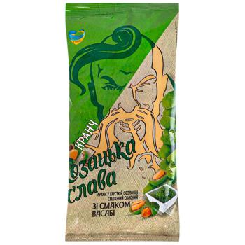 Kozatska Slava Roasted Salted Peanuts in Crispy Shell with Wasabi Flavor 80g - buy, prices for COSMOS - photo 1