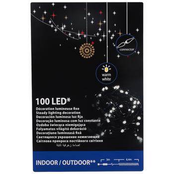 Гирлянда Теплый свет 100 LED 9,4м