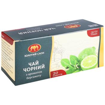Чай чорний Золотий Слон Бергамот 20 шт. 1,3 г - купити, ціни на Епіцентр FOOD - фото 1