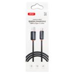 XO USB-A/USB Type-C Cable 3A 1m Black