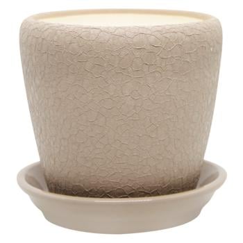 Gratsiya No.4 Cappuccino Silk Flowerpot 1.2l - buy, prices for MegaMarket - photo 1