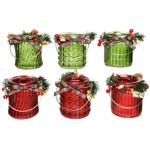 Підсвічник Decoris Відерце скляний 10см в асортименті