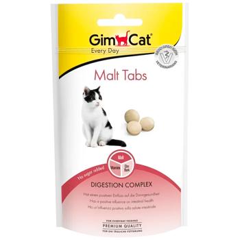 Лакомство для кошек GimCat Every Day Malt таблетки для выведения шерсти 40г