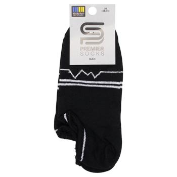 Носки Premier Socks Эконом мужские короткие тонкие полоски р.25, 27, 29 черный - купить, цены на ЕКО Маркет - фото 1