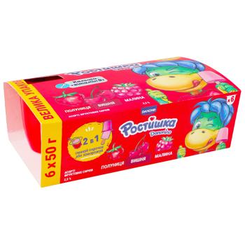 Rostishka Fruit Assorted Сottage Сheese  2.5% 6*50g - buy, prices for Ideal - photo 2