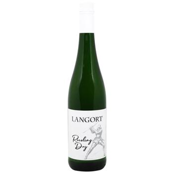 Langort Riesling White Dry Wine 12% 0.75l - buy, prices for Auchan - photo 1