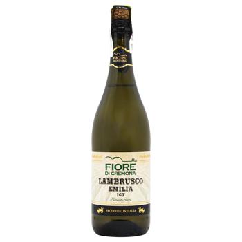 Вино игристое Fiore di Cremona Lambrusco белое сухое 10,5% 0,75л - купить, цены на AlcoHub - фото 1