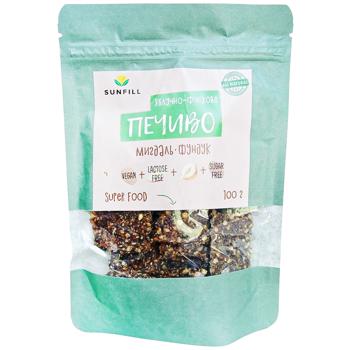 Печенье Sunfill яблочно-финиковое с орехами 100г