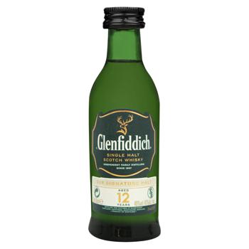 Віскі Glenfiddich 12 років 40% 50мл - купити, ціни на КОСМОС - фото 1