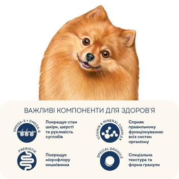 Home Food Dry Food with Turkey and Salmon for Healthy Skin and Coat of Adult Dogs of Small Breeds 1.6kg - buy, prices for - photo 4